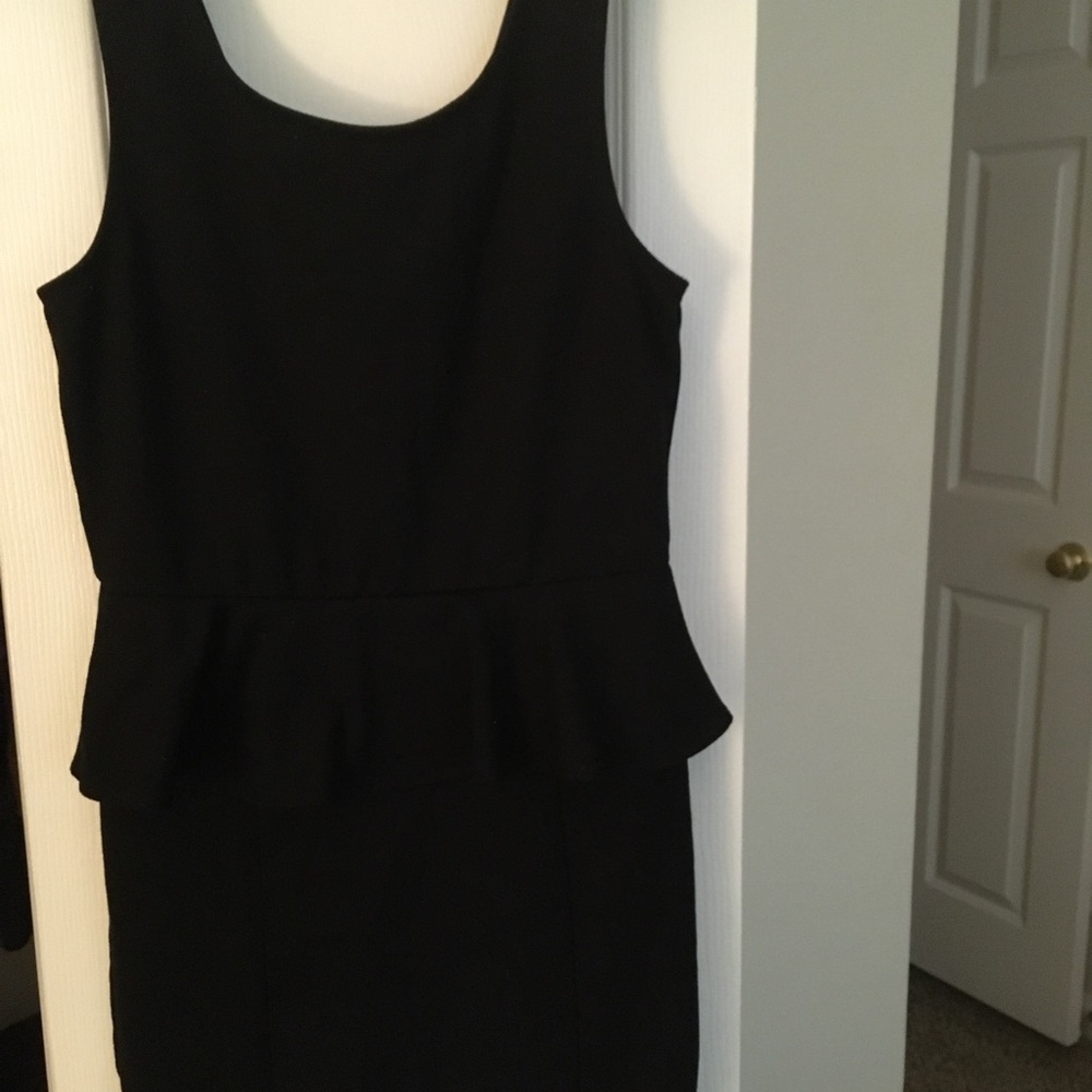 Black peplum dress
